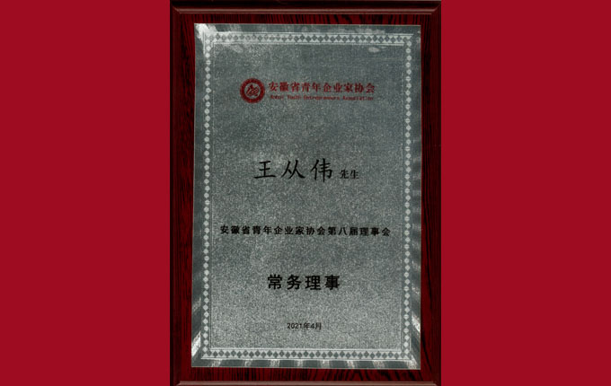 公司董事、副總經(jīng)理王從偉先生被增選為省青年企業(yè)家協(xié)會常務(wù)理事